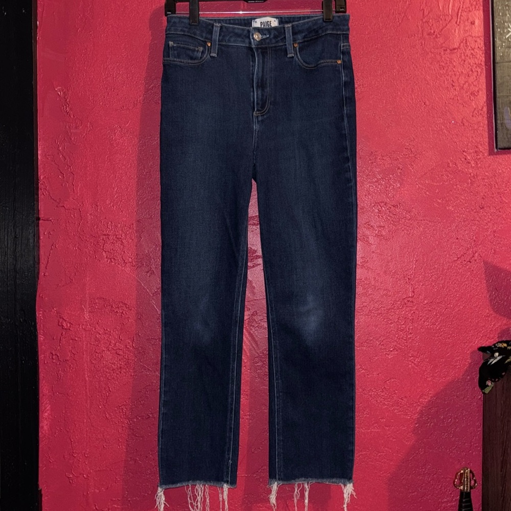 Paige denim jeans. Cindy crop straightht Jean. Sz 28.